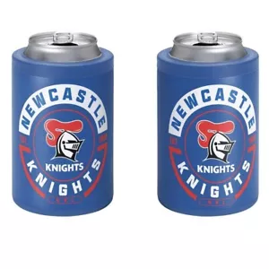 127228 NEWCASTLE KNIGHTS NRL INSULATED STAINLESS STEEL CAN COOLER STUBBY HOLDER - Picture 1 of 1