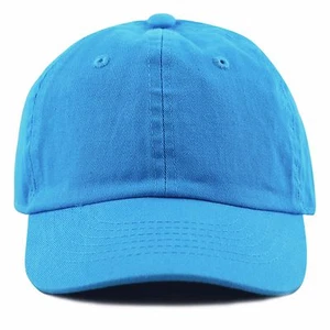 Cotton Hat - Kids Washed Cotton and Denim Low Profile Plain Baseball Cap - Picture 1 of 114