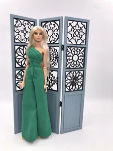 1/6 12” Doll Handmade Furniture Blue Screen for Fashion Royalty Poppy Parker - Picture 1 of 6