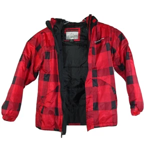 Weatherproof 3-in-1 Jacket Red Plaid Sz XL (16-18) w Vest Black Reversible Liner - Picture 1 of 15