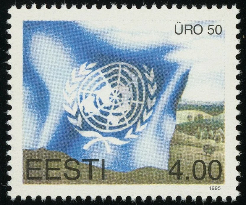 Estonia #291 UN 50th Anniversary United Nations 4K Postage Europe 1995 MNH VF - Image 1 of 1