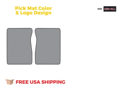 FITS 1974 GMC C25/C2500 Pickup Reg Cab Floor Mat 2pc Cutpile Foto 1 de 3