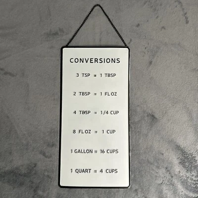 Letrero de conversiones de medición de cocina de granja 16 pulgadas X 8 pulgadas Foto 1 de 2