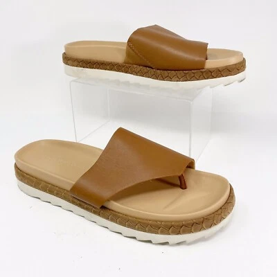 Sandalias para mujer Donald J. Pliner Fifi talla 10 medianas de cuero marrón neutro Foto 1 de 4