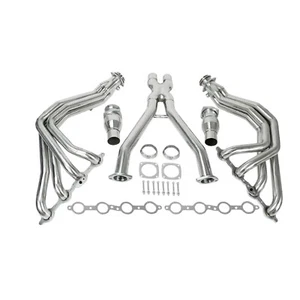 Cabezales de escape de acero inoxidable y tubo X para Chevy Corvette 1997-04 C5 LS1 LS6 2 JUEGOS - Imagen 1 de 14
