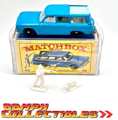 MINTY FRESH in Box MIB Matchbox # 42 STUDEBAKER LARK WAGONAIRE Vintage Lesney - Image 1 of 4
