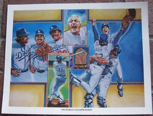 1982 Los Angeles Dodgers Union 76 1981 foto campeones mundiales - Imagen 1 de 1