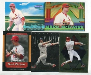 Mark McGwire 5 Baseball Card Lot OAKLAND A's St. LOUIS CARDINALS (LOT 28) - Picture 1 of 1