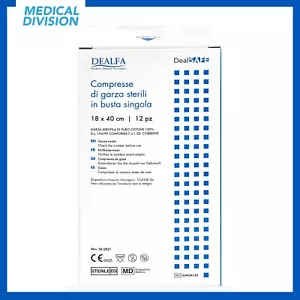 12 Compresse di garza sterile piegata 18x40 cm - garze sterili medicazione - Foto 1 di 1