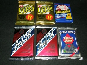 VERSCHIEDENE MENGE (6) VERSIEGELTE BASEBALL-PACKS / FLEER, UPPER DECK, BLATT - Bild 1 von 4