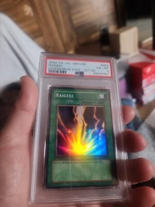 Yu-Gi-Oh LOB-053 Raigeki 1st Edition PSA 6 Excellent-MINT Extremely Rare - Picture 1 of 9