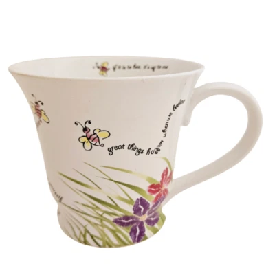 Taza de té café floral MARY KAY "BEELIEVE" abejorro abeja inspiradora 12 oz Foto 1 de 4