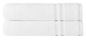 2 piece Bath towel 28in X 54in (White) Cotton Soft luxury hotel towel - Picture 1 of 4