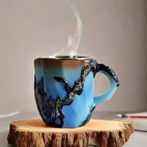 Resin Like Mineral Crystal Coffee Mugs With Handle 200ml/6.67oz For Home Office - Picture 1 of 3