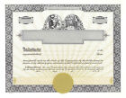 Blank Stock Certificate with Mining Vignette.