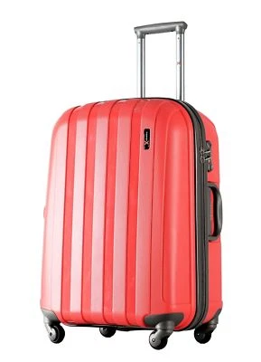 26" Hard Shell Luggage X Suitcase Medium Lightweight RED 4 Spinner Wheels - Image 1 of 4