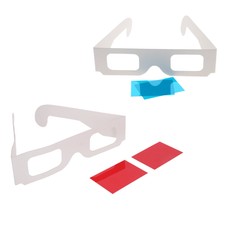 Red Blue 3D Paper Glasses For Movie Cinema Cardboard Lenses Anaglyph 1~5pcs DIY