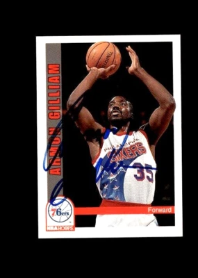 Armon Gilliam 1992-93 Hoops 76ers authentic autographed card - Image 1 of 2