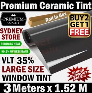 3Meter x 1.52Meter Nano Ceramic 35% VLT Car Window Tint Home Window Tinting Film - Picture 1 of 7