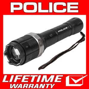 POLICE Stun Gun 8810 Max Volt Metal Self Defense Rechargeable LED Flashlight - Picture 1 of 8