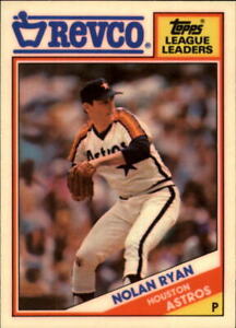1988 Topps Revco League Leaders Baseball Card #8 Nolan Ryan