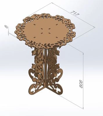 Router Laser CNC DXF Files Table Decoration ArtCAM Vectors 2D Woodworking - Image 1 of 4