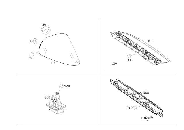 Combinación de lámpara trasera original Mercedes Benz Maybach S550 2017 OE 2229065501 Foto 1 de 1