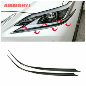 2X For Lexus ES350/300H 2018-21 Car Headlight Cover Eyebrows Eyelid Molding Trim - Bild 1 von 4