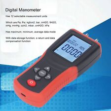 LCD Display Manometer 12 Units Selectable Digital Differential Pressure Gauge