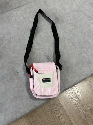 Bolsa carteiro rara vintage diesel Y2K rosa cinza ombros - Imagem 1 de 4