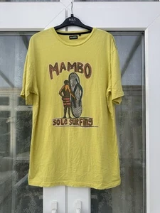 Vintage Mambo Yellow T-Shirt Sole Surfing Size Medium P2P 21”, L33” Approx - Picture 1 of 2