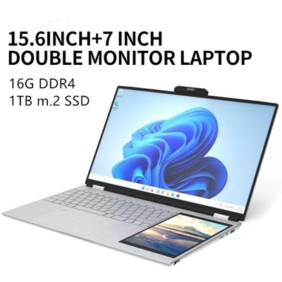 NEW 15.6" + 7" dual screen Touch laptop Office Business Student Netbooks 1TB SSD - Image 1 of 4