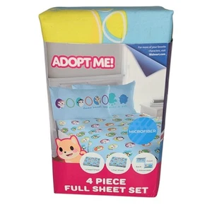 Adopt Me 4-teiliges komplettes Lakenset 1 flach & 1 Spannbetttuch 2 Kissenbezüge. Microfaser - Bild 1 von 7