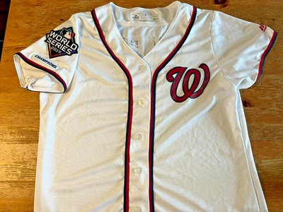 Washington Nationals Womens Jersey XL Majestic World Series Champs Rendon MLB - Image 1 of 4