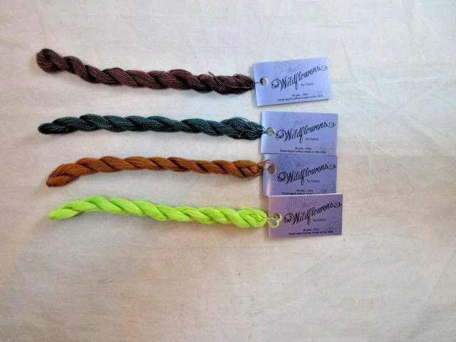 Wildflowers by Caron  4 Skeins Ass't Colors  36 yds. Hand Dyed Cotton  B130 - Image 1 of 2