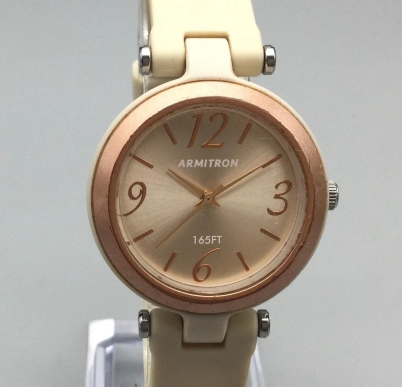 Armitron Pro Sport Watch Womens 32mm Rose Gold Tone New Battery - Изображение 1 из 4