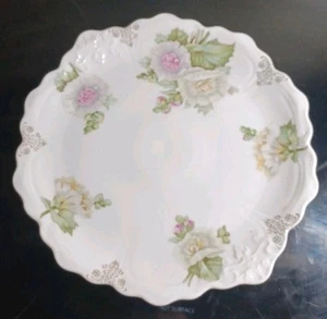 Antique Z.S. & C. Bavarian Floral Design Porcelain Platter Made In Germany - Picture 1 of 20