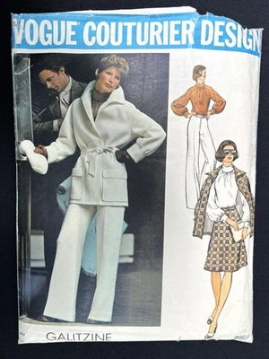 Vogue 2987 Misses Jacket-Blouse-Skirt-Pants byGalitzine 1974 Pattern sz 16 Uncut - Image 1 of 2
