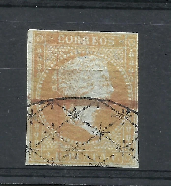 SPAIN COLONIES Unknown Yellow Stamp WTMK - Image 1 of 1
