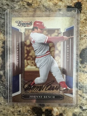 JOHNNY BENCH 2008 PANINI SPORTS LEGENDS AUTOGRAPH AUTO! # /25 - Image 1 of 2