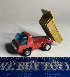 Vintage  Playart Dump Truck Old Hub Variation Red with Gold Bed RARE Cond HK - Picture 1 of 8