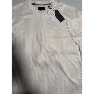 NWT Bruno Luxe Milano Mens Ribbed Crew Neck Short Sleeve T-Shirt Reg. $50 - Image 1 of 4