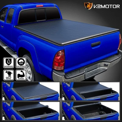 Fits 2005-2015 Toyota Tacoma 5FT Short Bed Soft Vinyl Roll Up Tonneau Cover Foto 1 de 4