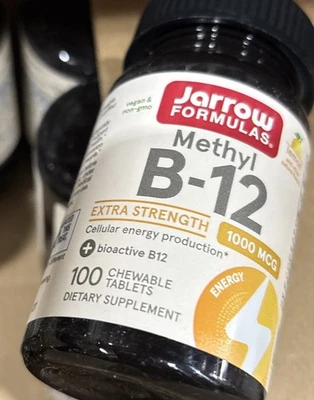60x Jarrow Formulas Metil B-12 Vitamina Limão 1000mcg 100 Comprimidos Mastigáveis 7/27 - Imagem 1 de 2