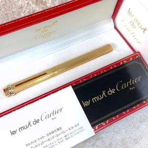 Vintage Cartier Ballpoint Pen Vendome Trinity 18k Gold Satin Finish with Case - Picture 1 of 15