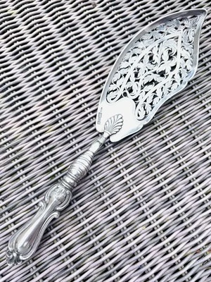 Russischer Silber Fischheber, St. Petersburg 1844 – C.H. Stahle – 875er Silber - Bild 1 von 4