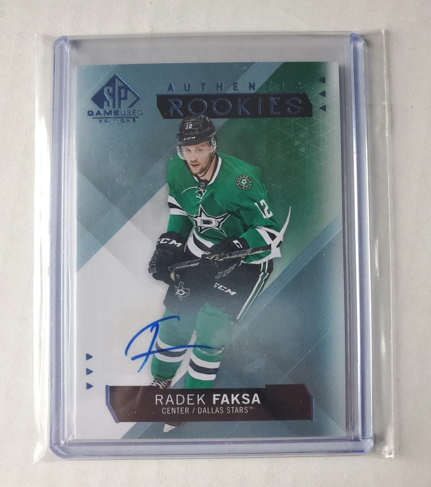 Radek Faksa Auto Authentic Rookies 2015-16 SP Game Used Hockey - Image 1 of 1