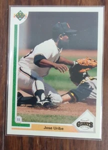 1991 Jose Uribe Upper Deck Baseball Card Birthday Error #207 NM - Picture 1 of 2