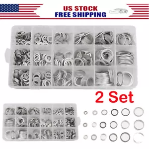 900X/2Set Oil Drain Plug Crush Gaskets Washer Sealing O-Ring Assortment Kit US - Picture 1 of 8