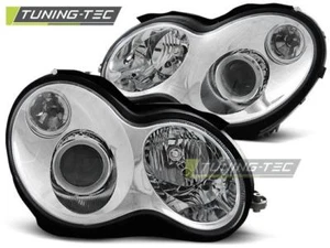 FARI ANTERIORI HEADLIGHTS MERCEDES W203 C-KLASA 00-04 CHROME *2720 - Foto 1 di 1